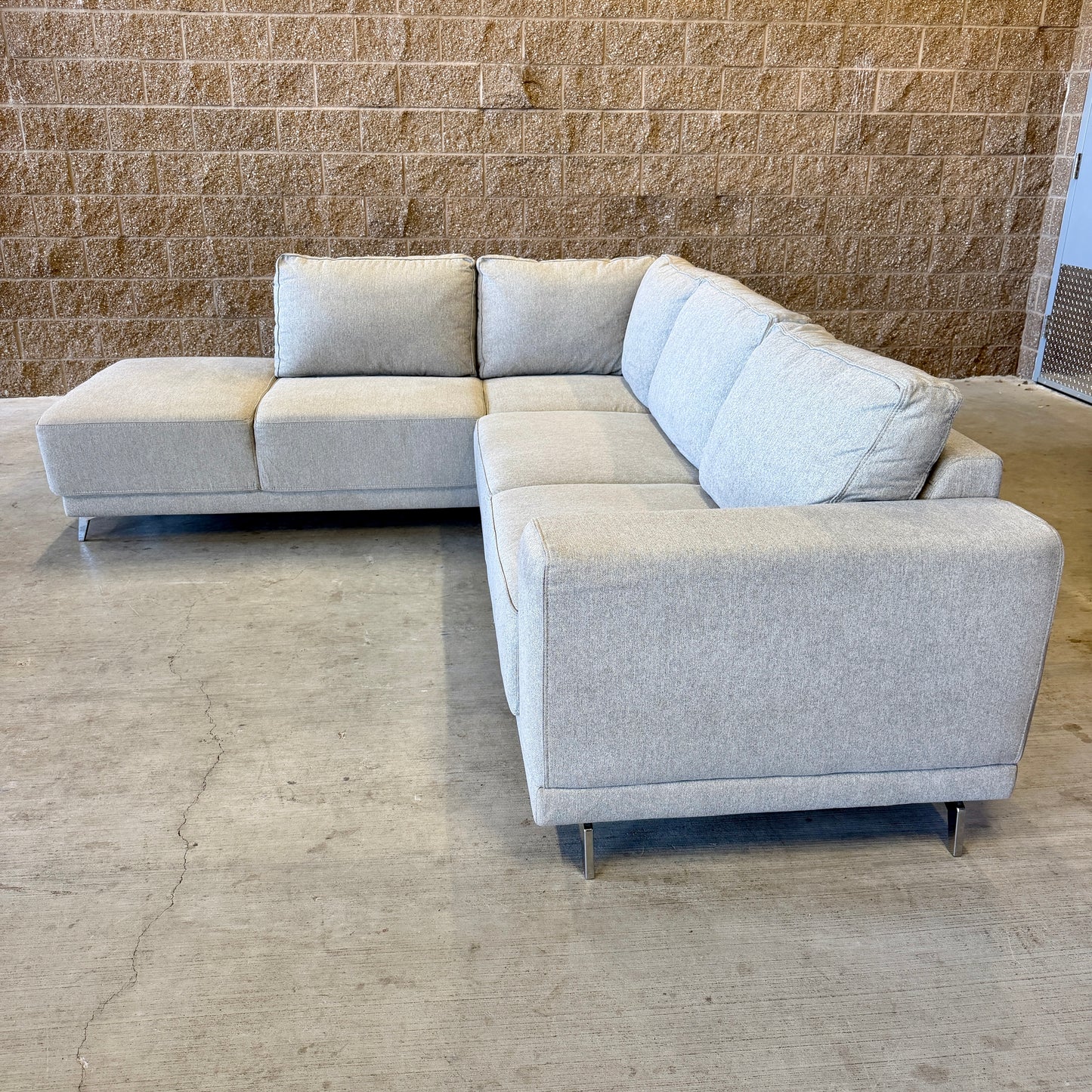 Beige L Sectional