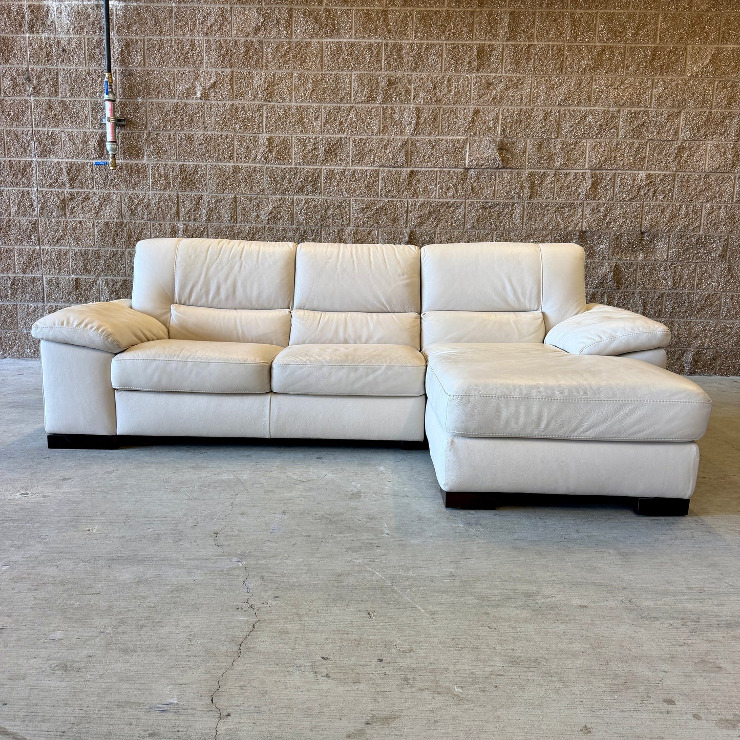 Ivory Italsofa Real Leather Sectional