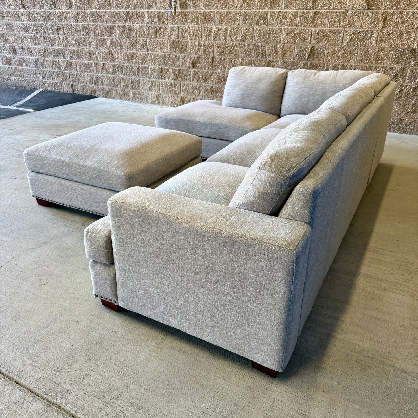 Light Gray Costco L Sectional w/Ottoman