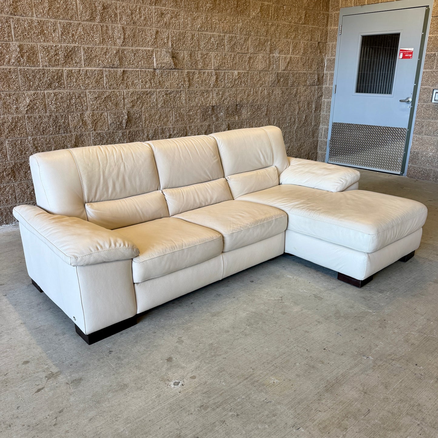 Ivory Italsofa Real Leather Sectional
