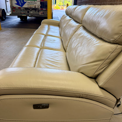 Ivory Costco Real Leather Power Reclining Sectional
