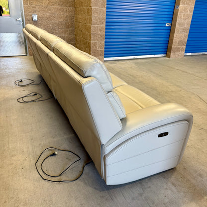 Ivory Costco Real Leather Power Reclining Sectional