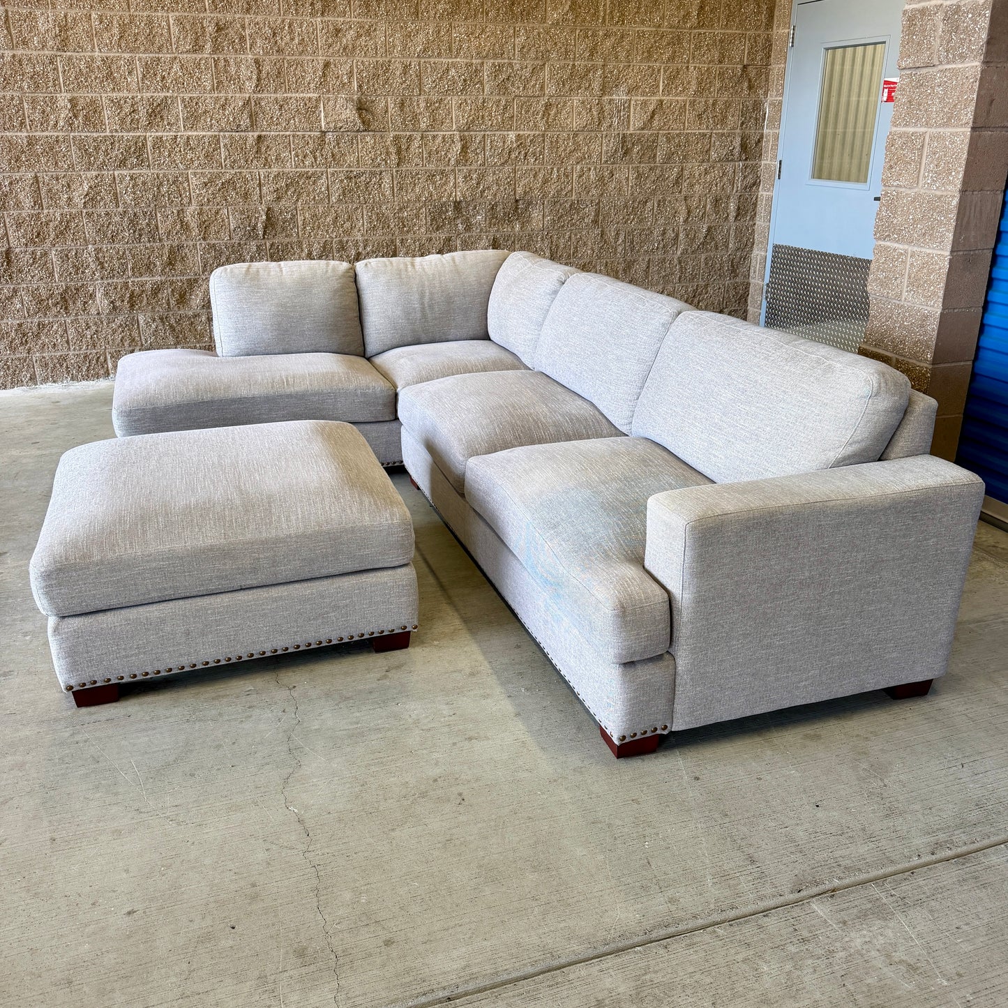 Light Gray Costco L Sectional w/Ottoman