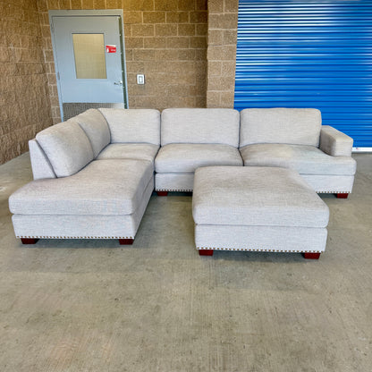 Light Gray Costco L Sectional w/Ottoman