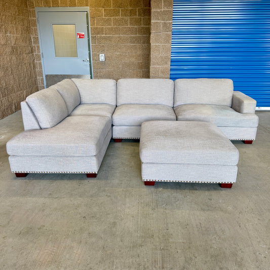 Light Gray Costco L Sectional w/Ottoman
