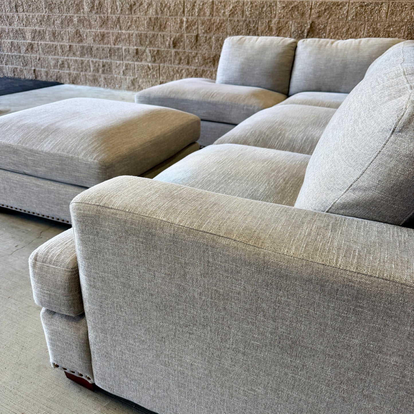 Light Gray Costco L Sectional w/Ottoman