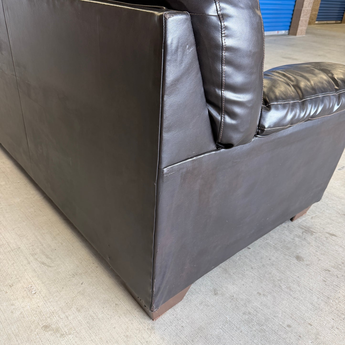 Coffee Brown Leather Sleeper Sofa