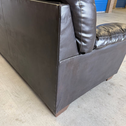 Coffee Brown Leather Sleeper Sofa