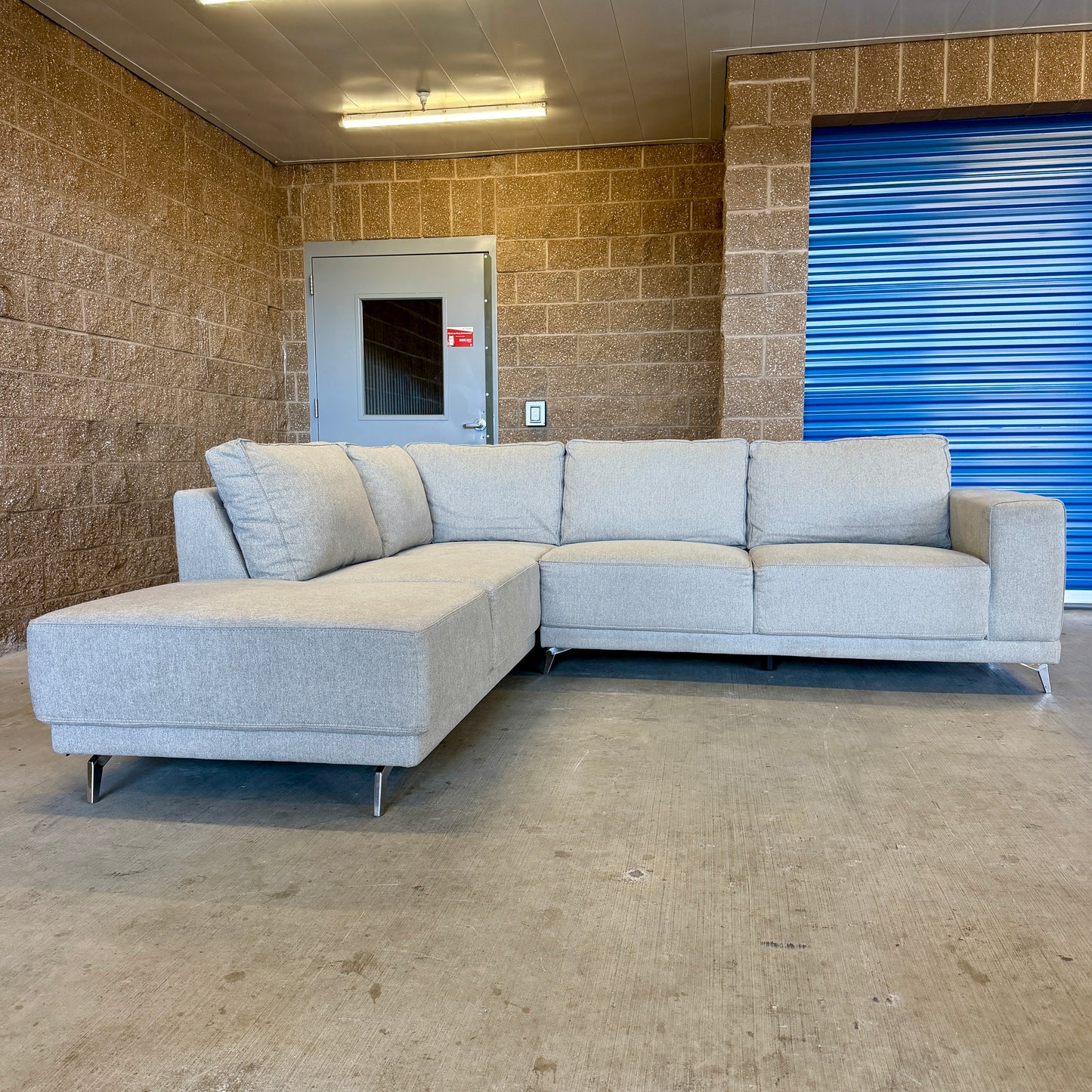 Beige L Sectional