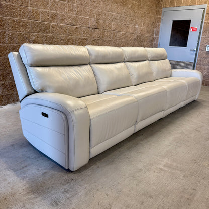 Ivory Costco Real Leather Power Reclining Sectional
