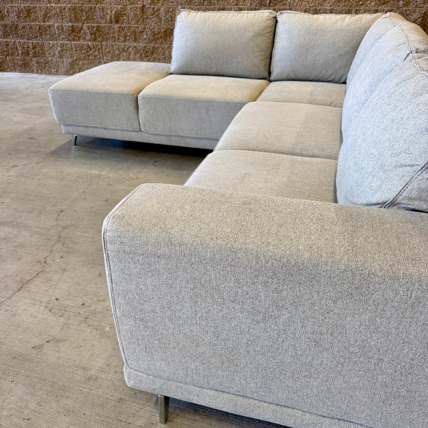 Beige L Sectional