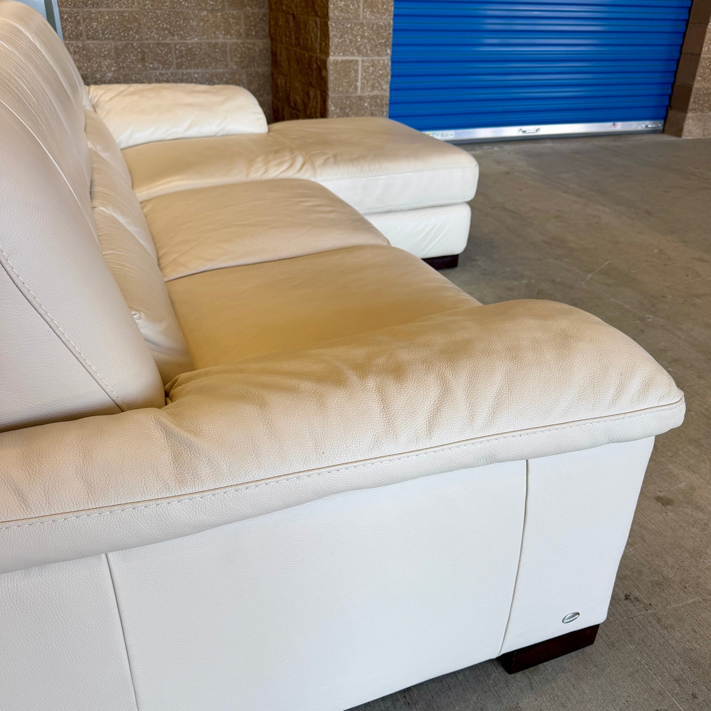 Ivory Italsofa Real Leather Sectional
