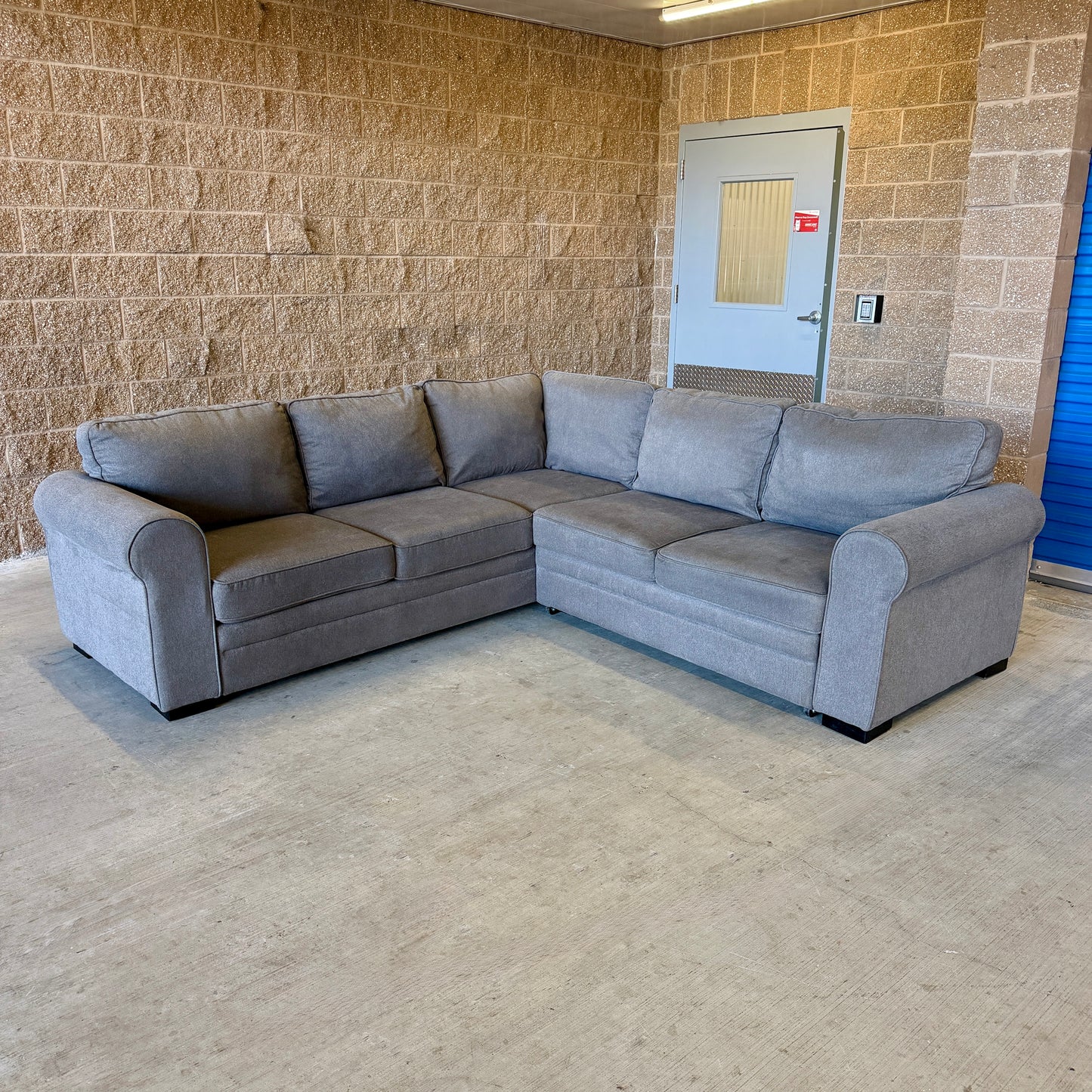 Gray Sleeper L Sectional