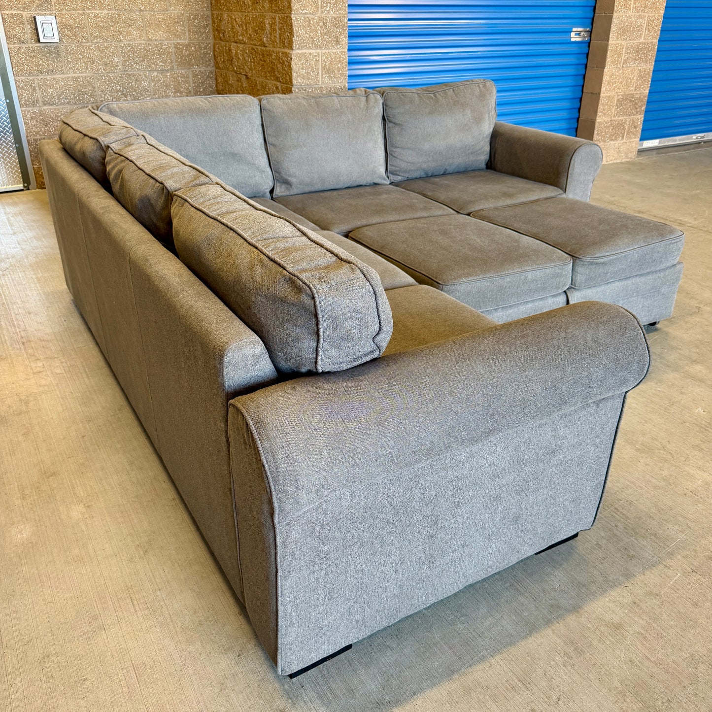 Gray Sleeper L Sectional