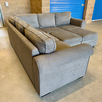Gray Sleeper L Sectional