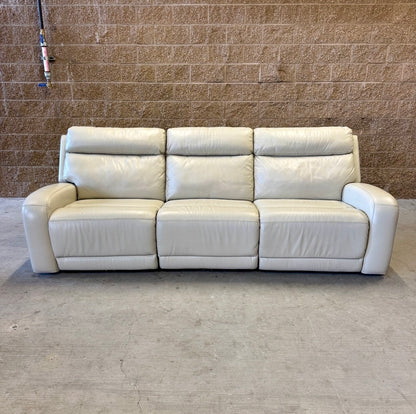 Ivory Costco Real Leather Power Reclining Sectional