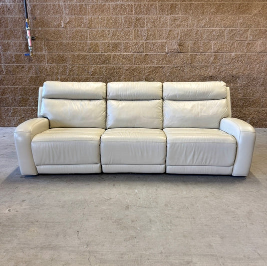 Ivory Costco Real Leather Power Reclining Sectional