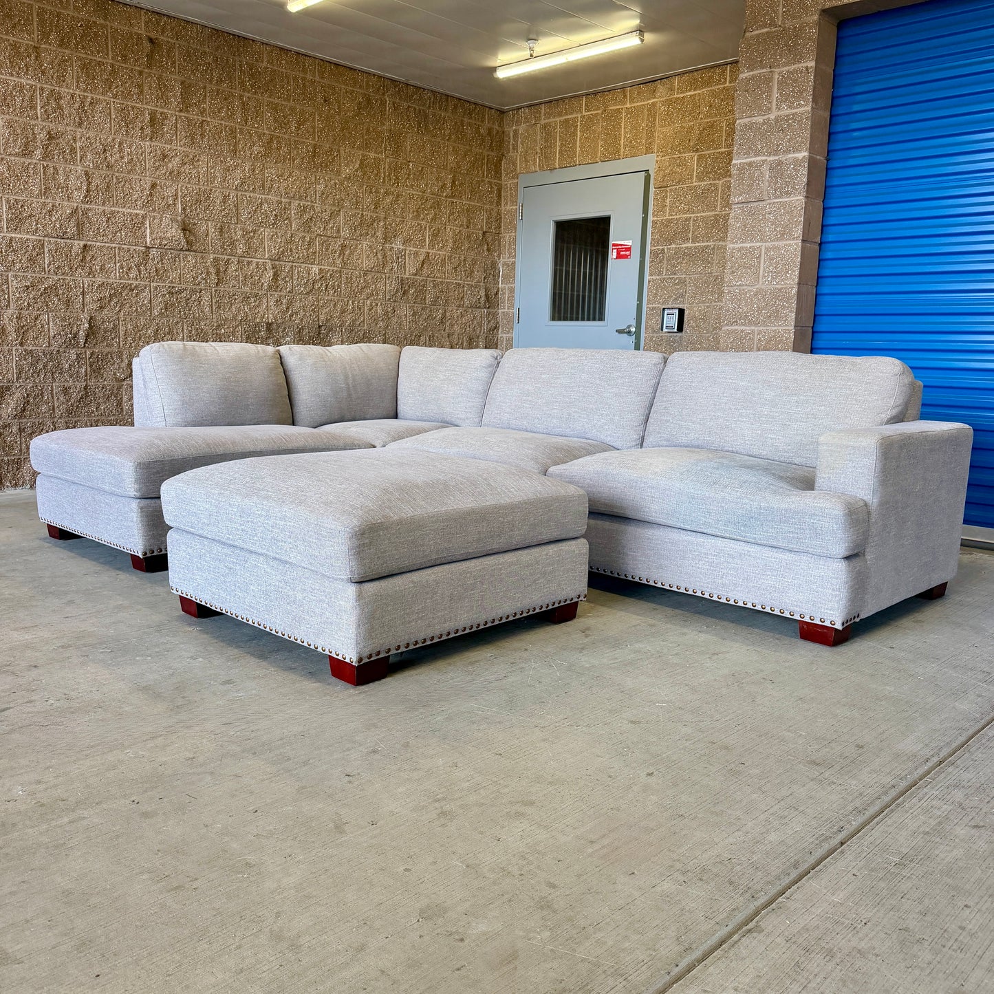 Light Gray Costco L Sectional w/Ottoman
