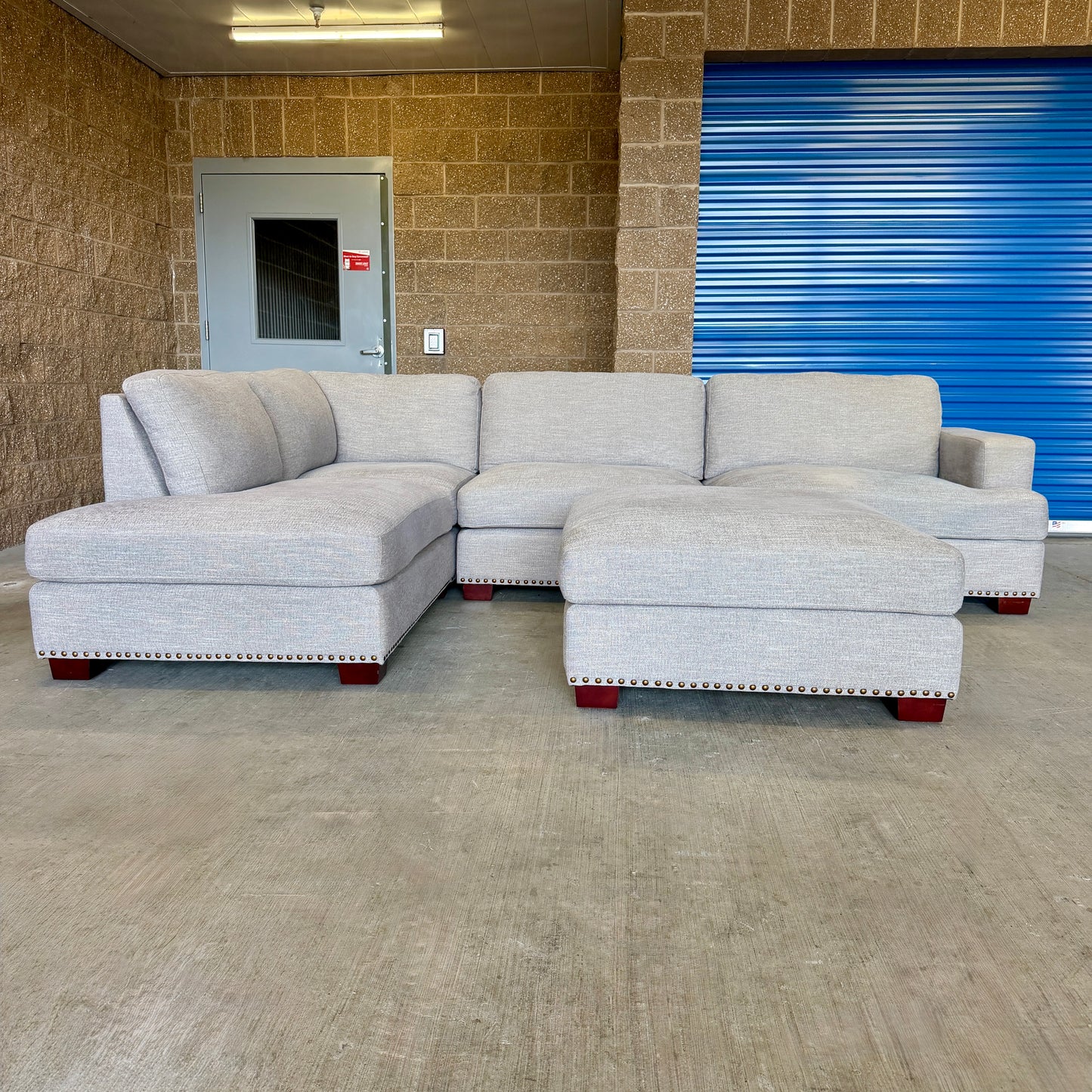 Light Gray Costco L Sectional w/Ottoman
